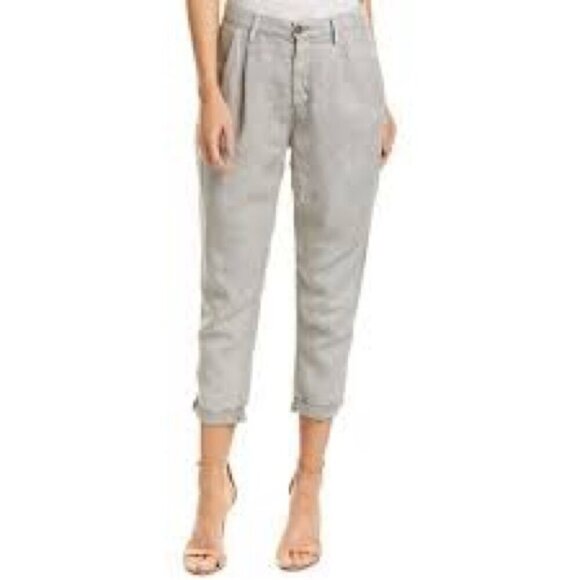 Adriano Goldschmied AG Anthropologie Evan Relaxed Pleated Linen Trouser Sz 29R - Picture 1 of 13